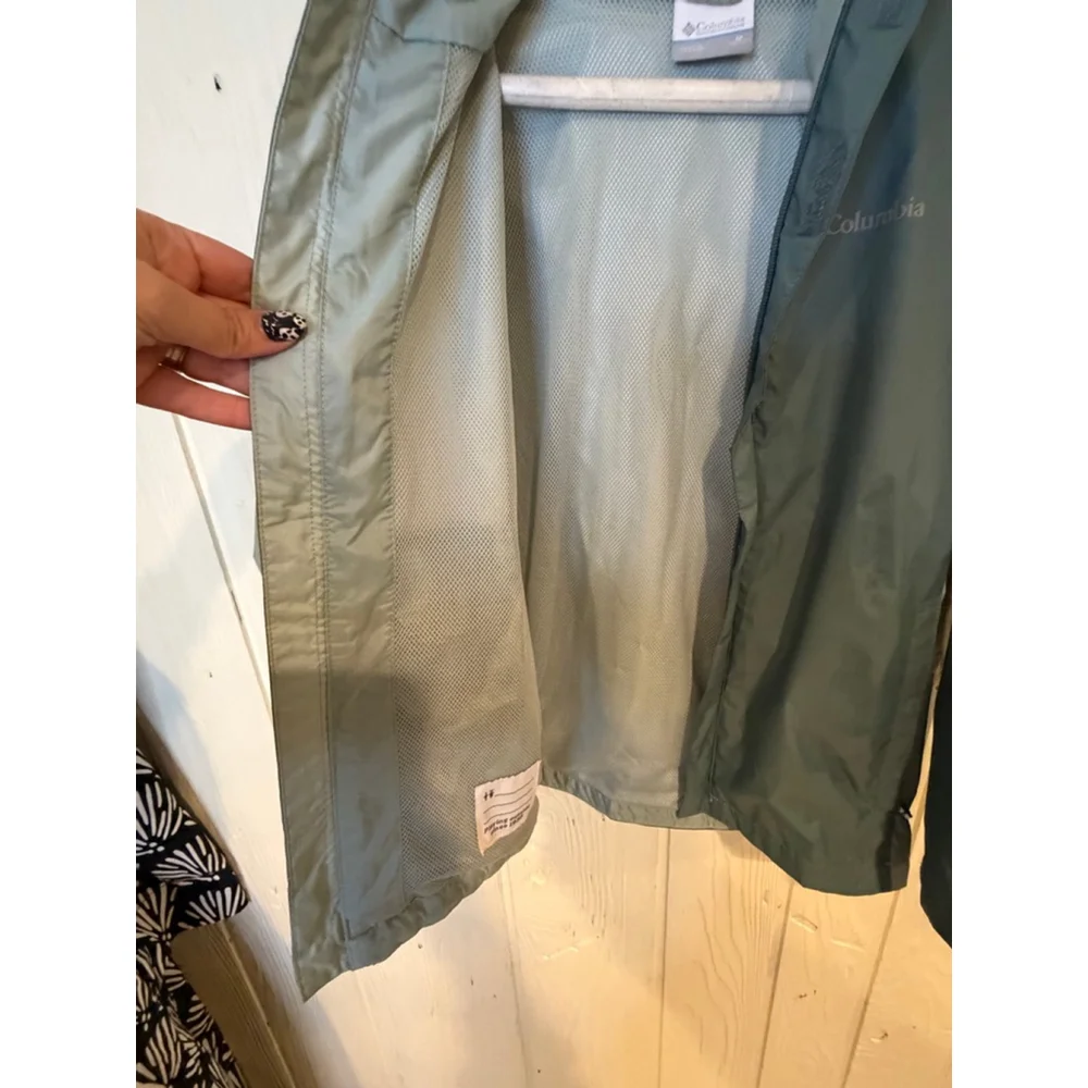 Columbia Teal & Gray Rain Jacket M (10/12) - Picture 9 of 11